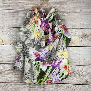 Lane Bryant Floral Ruffle Halter Top 18/20